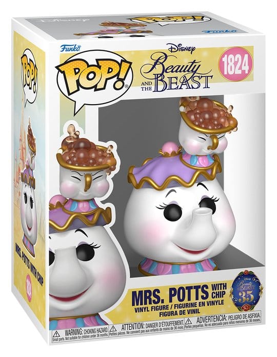 La bella y la bestia Figura POP! Disney Vinyl Mrs. Potts w/Chip 9 cm