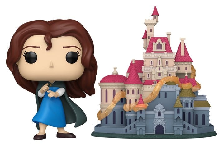 La bella y la bestia POP! Town Vinyl Figuren Belle with Castle 9 cm Frikytopia