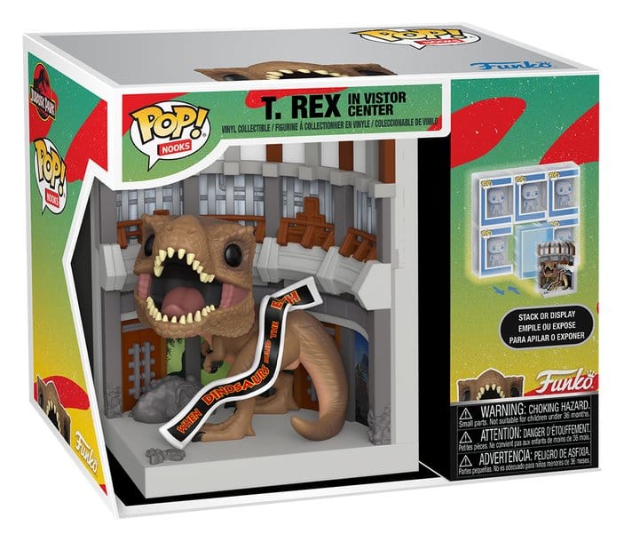 Jurassic Park POP! Nooks Diorama de vinilo Visitor's Center 16 cm