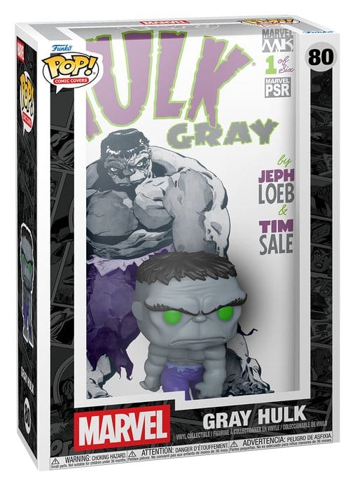 Marvel POP! Comic Covers Vinyl Figura Gray Hulk 9 cm
