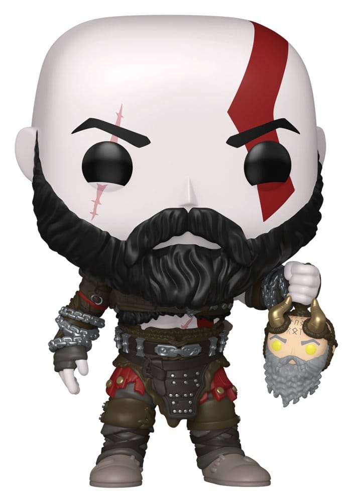 God of War: Ragnarök Figura POP! Games Vinyl Kratos w/Mimir's Head 9 cm
