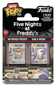 Five Nights at Freddy's Pack de 2 Figuras Bitty POP! Vinyl Withered Freddy & Sun & Moon 2 cm