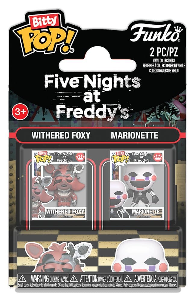 Five Nights at Freddy's Pack de 2 Figuras Bitty POP! Vinyl Withered Foxy & Marionette 2 cm Frikytopia