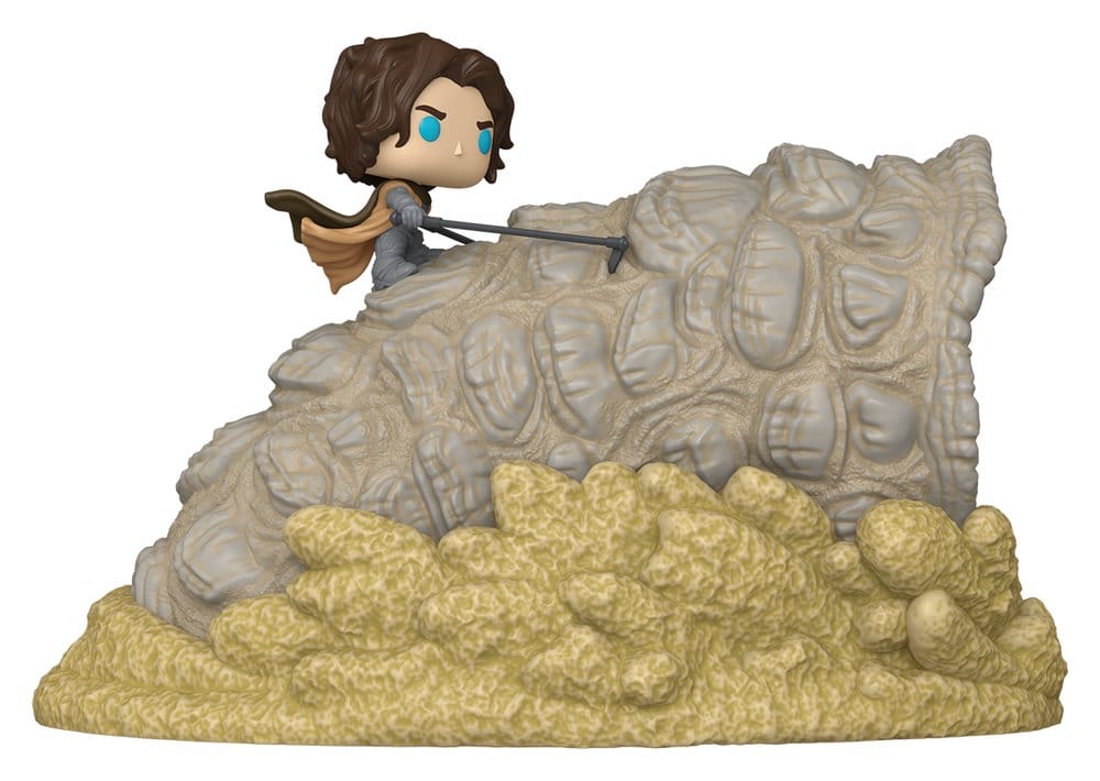 Dune: parte tres POP! Moment Vinyl Figuras Paul Atreides with Sandworm 9 cm