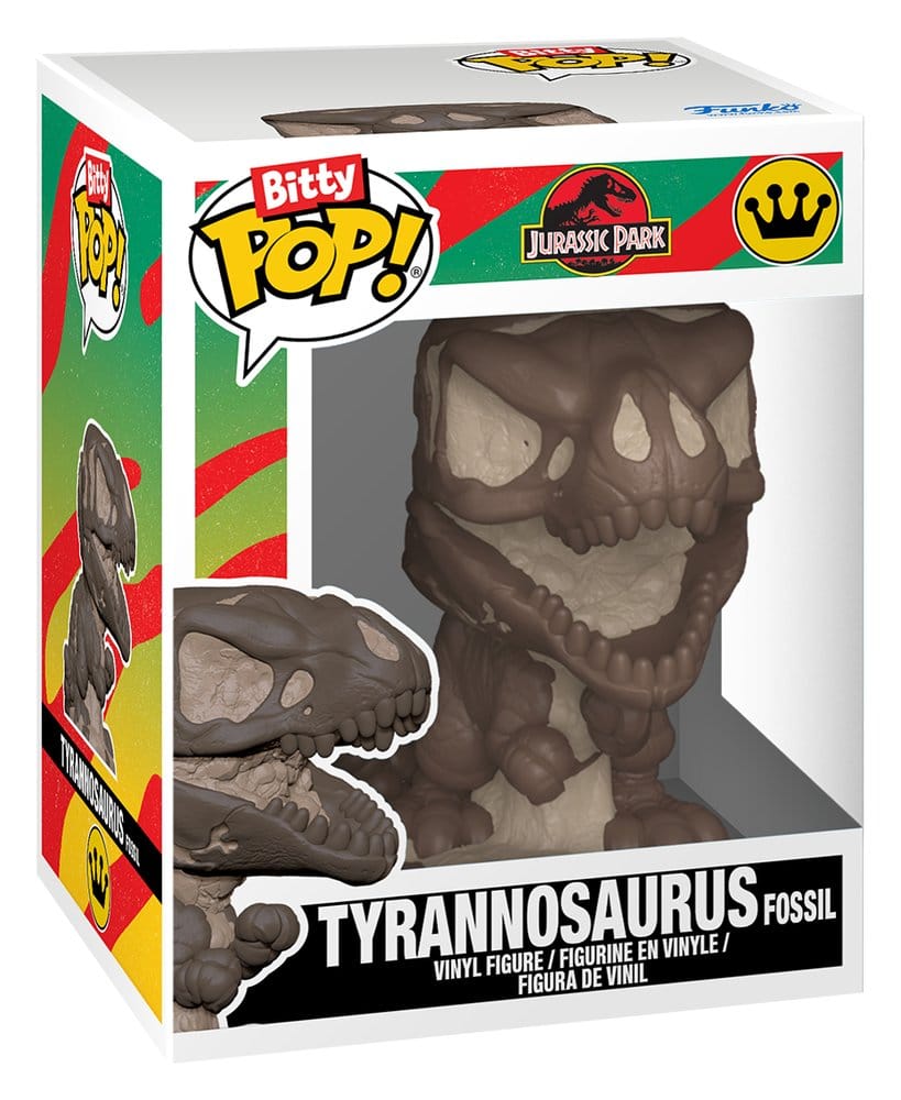 Jurassic Park Pack de 2 Figuras Bitty POP! Vinyl Tyrannosaurus Fossil & Dilophosaurus 2 cm