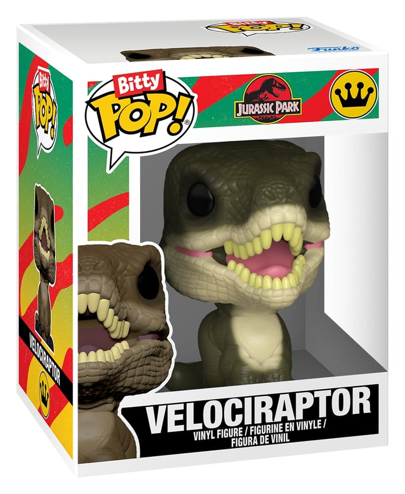 Jurassic Park Pack de 2 Figuras Bitty POP! Vinyl Velociraptor & Brachiosaurus 2 cm