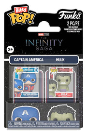 Marvel IS Pack de 2 Bitty POP! Vinyl Figuras Cap & Hulk 2 cm