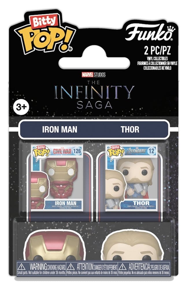 Marvel IS Pack de 2 Bitty POP! Vinyl Figuras IM & Thor 2 cm Frikytopia