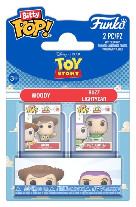 Toy Story Bitty POP! Vinyl Figuras Woody & Buzz Lightyear 2 cm Frikytopia