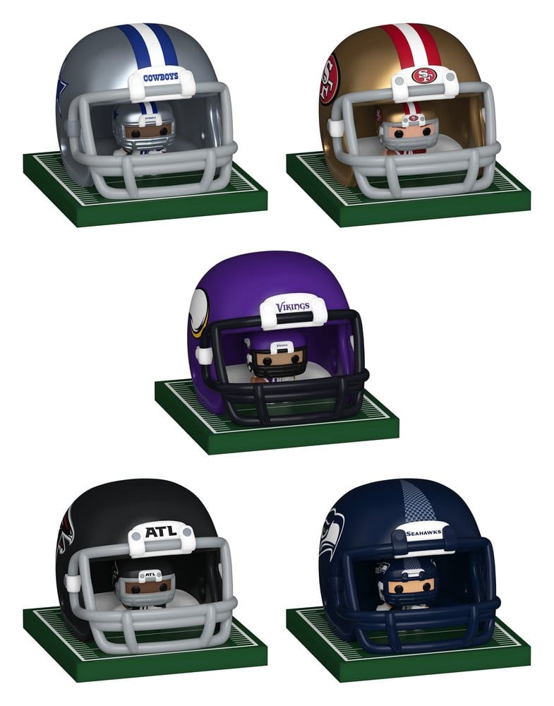 NFL Bitty POP! Helmets Vinyl Figures NFC Series 1 Surtido (12) Frikytopia