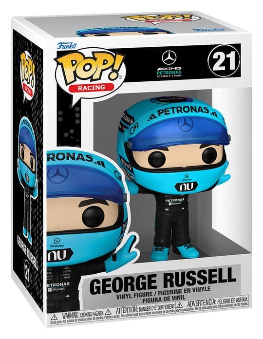 Formular 1 POP! Racing Vinyl Figura Mercedes Benz - George Russell (T-Pose) 9 cm