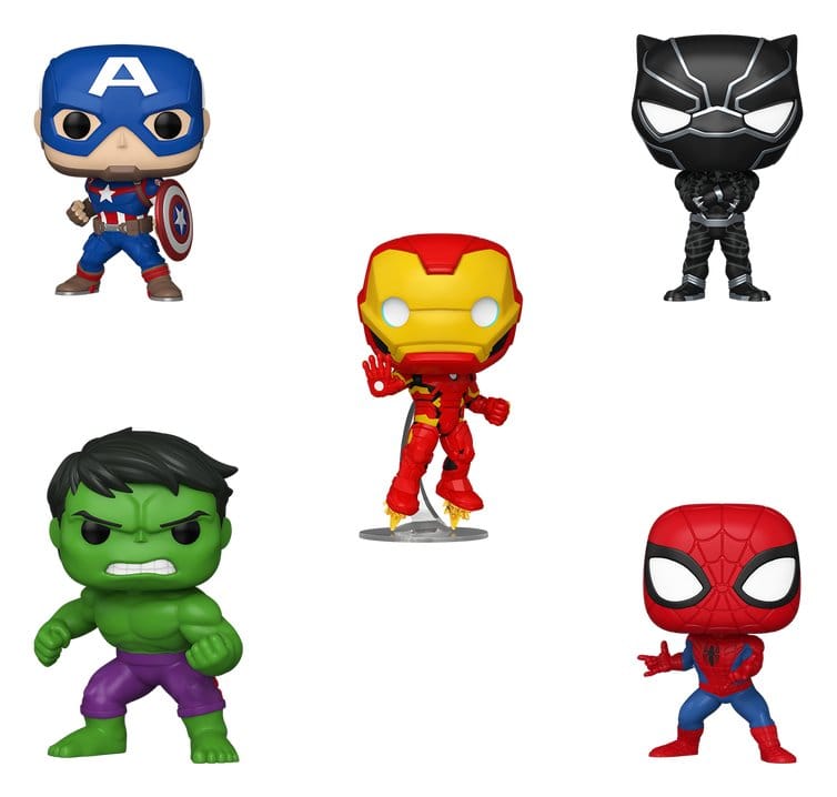 Marvel Pack de 5 Figuras POP! Vinyl Bundle 9 cm