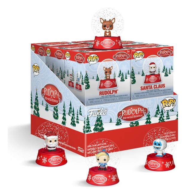 Rudolph, el reno de la nariz roja Mystery Minis bolas de nieve 12 pc 5 cm Expositor Blind Box (12) Frikytopia