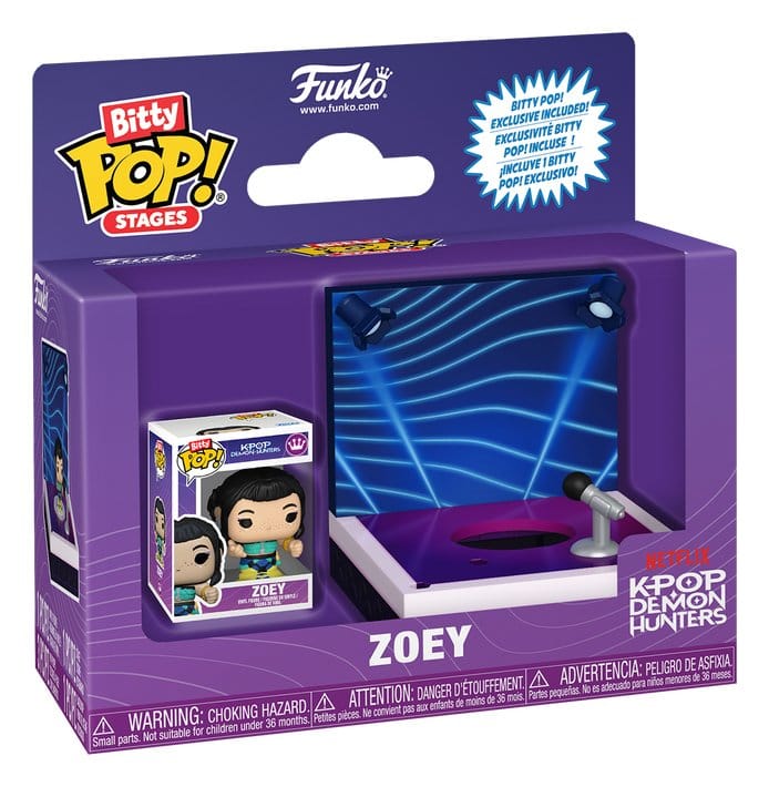 KPop Demon Hunters Bitty POP! Stages Vinyl Figuras Zoey 2,5 cm
