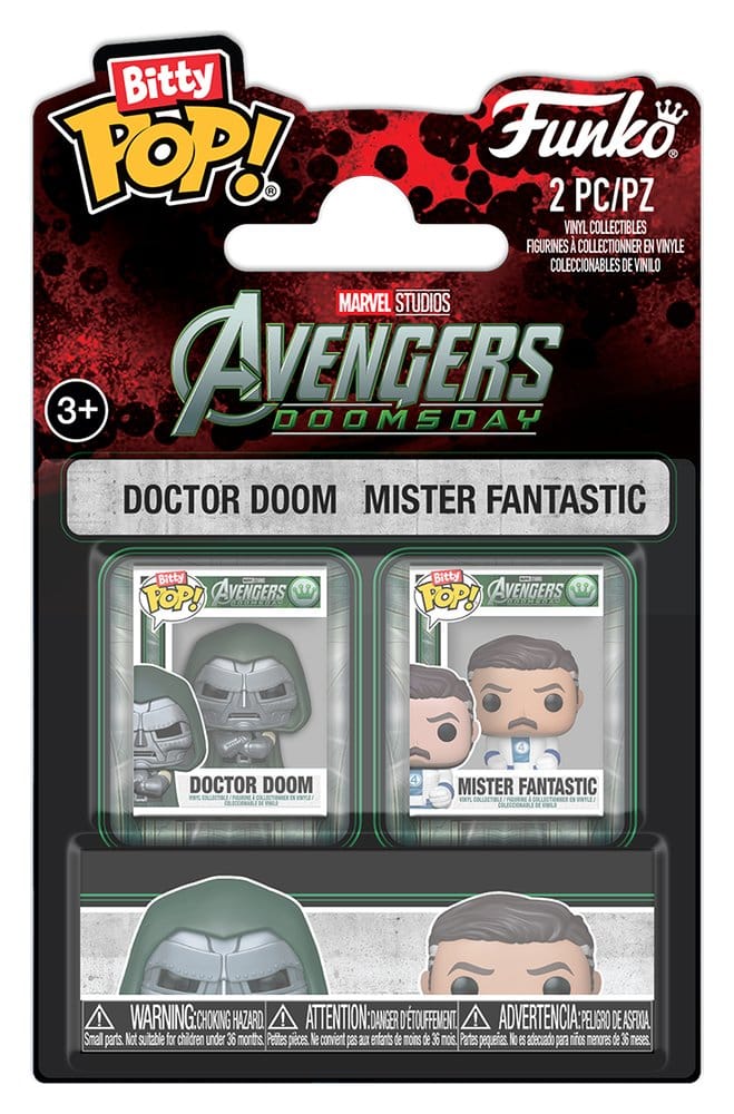 Marvel Bitty POP! Mini Figuras pack de 2 Doctor Doom & Mister Fantastic 2 cm