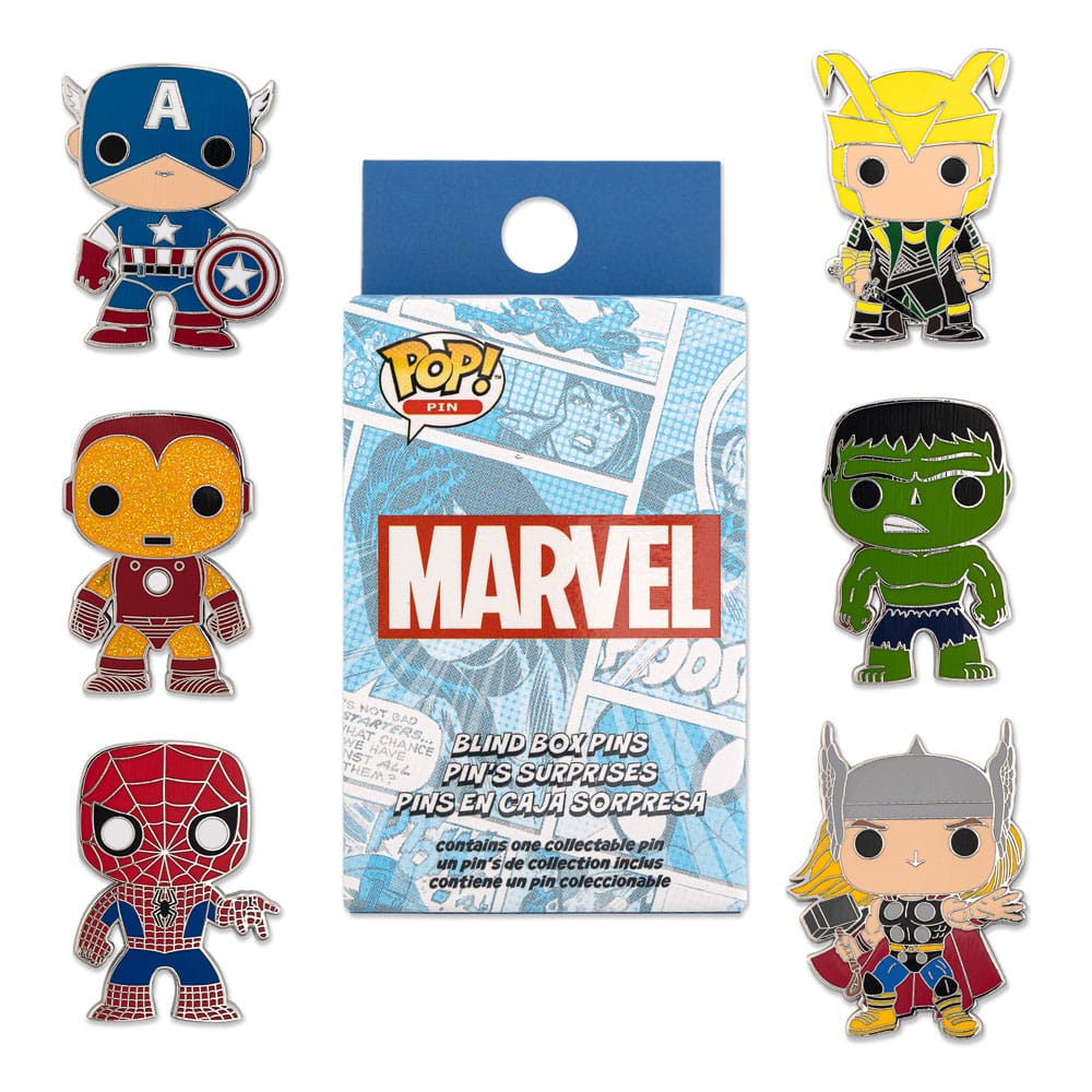 Marvel Loungefly POP! Pin Chapas esmaltadas Group 3 cm Surtido (12) Frikytopia
