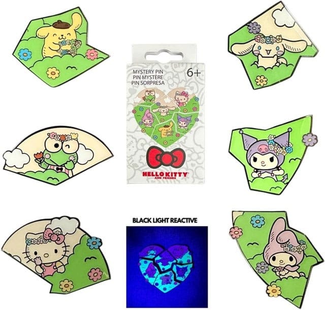 Sanrio by Loungefly Chapas esmaltadas Blind Box Hello Kitty & Friends Flower Crown Puzzle Expositor (12)
