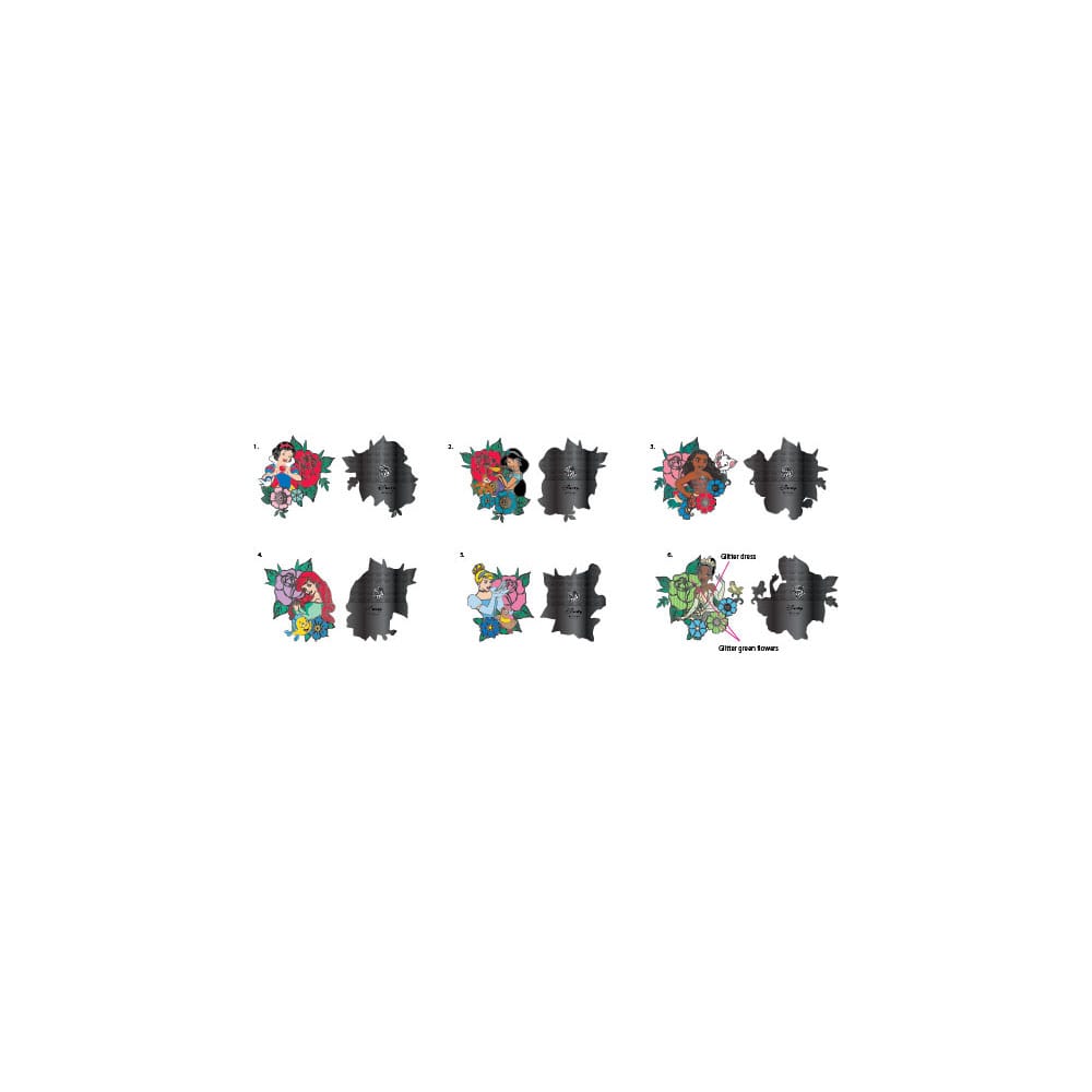 Disney Loungefly POP! Pin Chapas esmaltadas Princess Tattoo 3 cm Surtido (12)