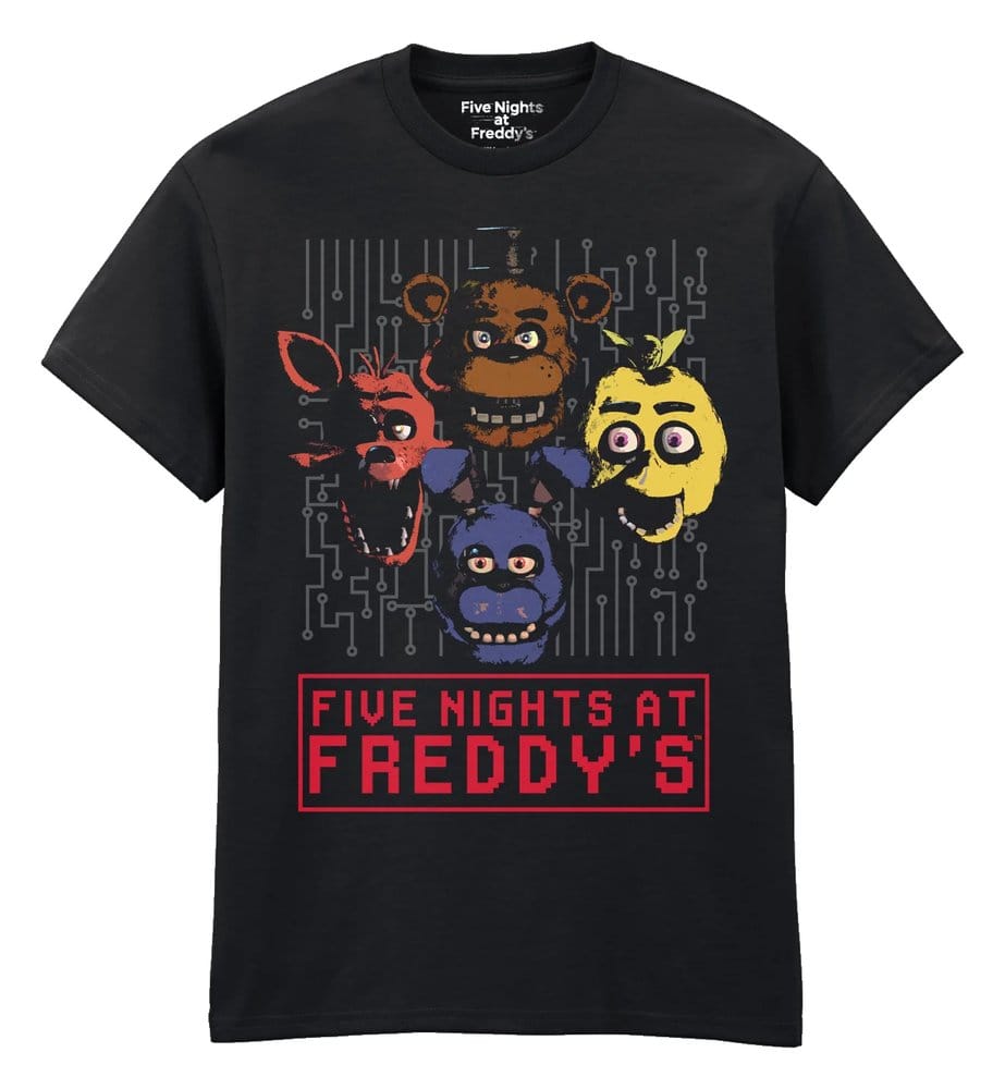 Five Nights at Freddy’s Camiseta 4 Heads Black Talla S