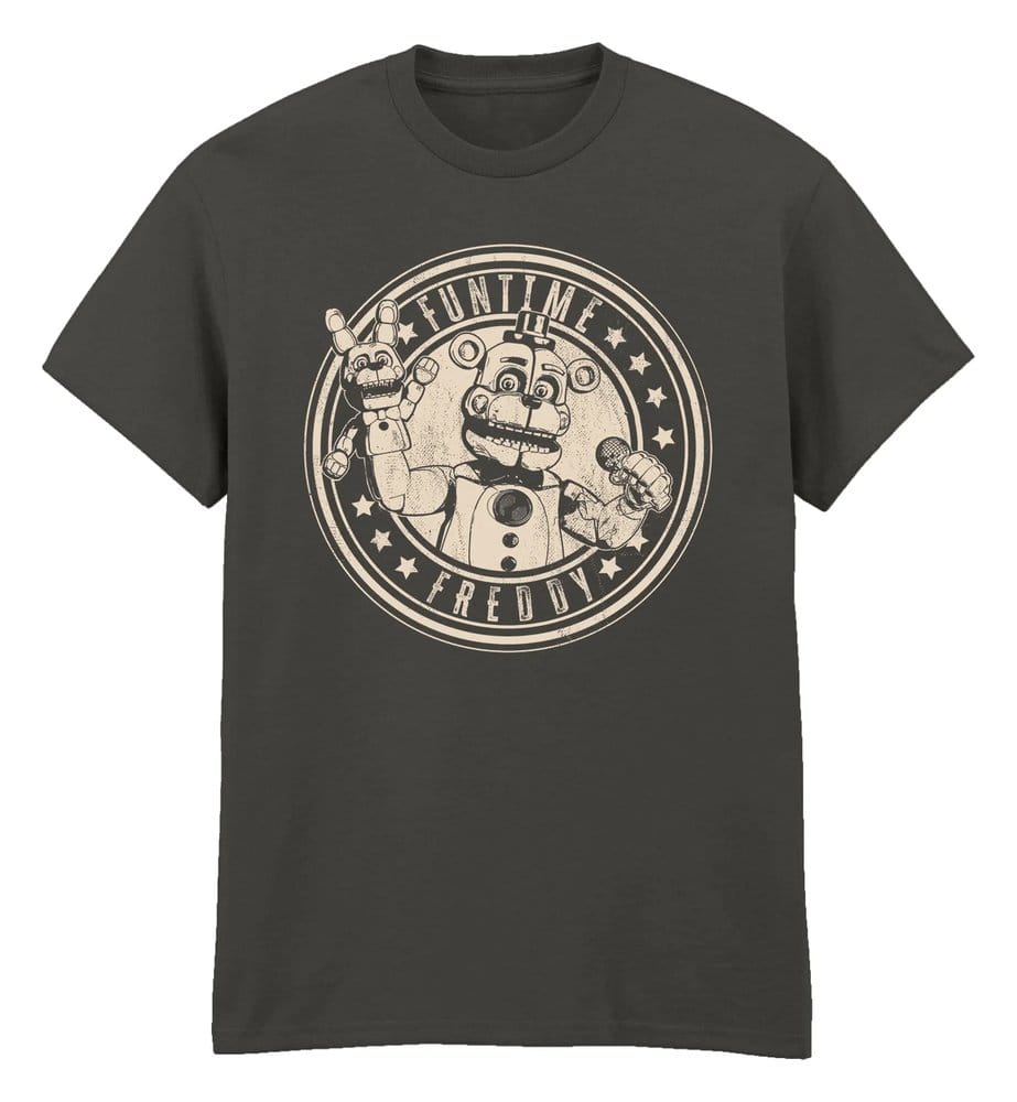 Five Nights at Freddy’s Camiseta Funtime Freddy Distress Charcoal Talla XL