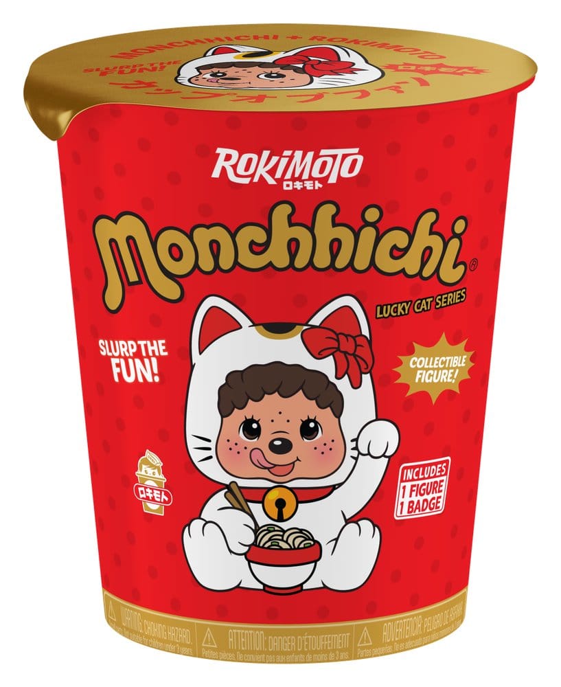 Monchhichi Rokimoto Figura Cup of Fun Lucky Cat Series Blind Box Display (6)