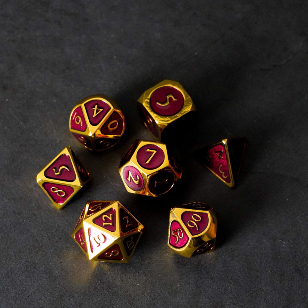 FanRoll Pack de Dados Gold with Purple Enamel (7)