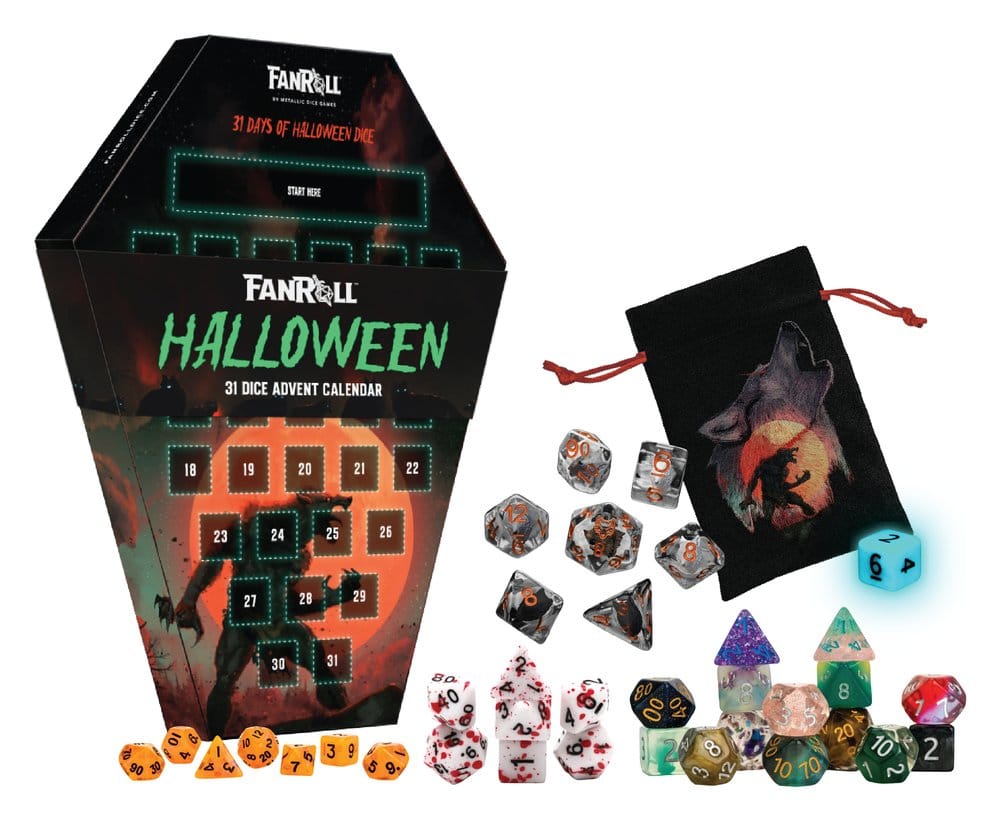 Halloween Calendario de Adviento 31 días Dice Goblin Werewolf 2026