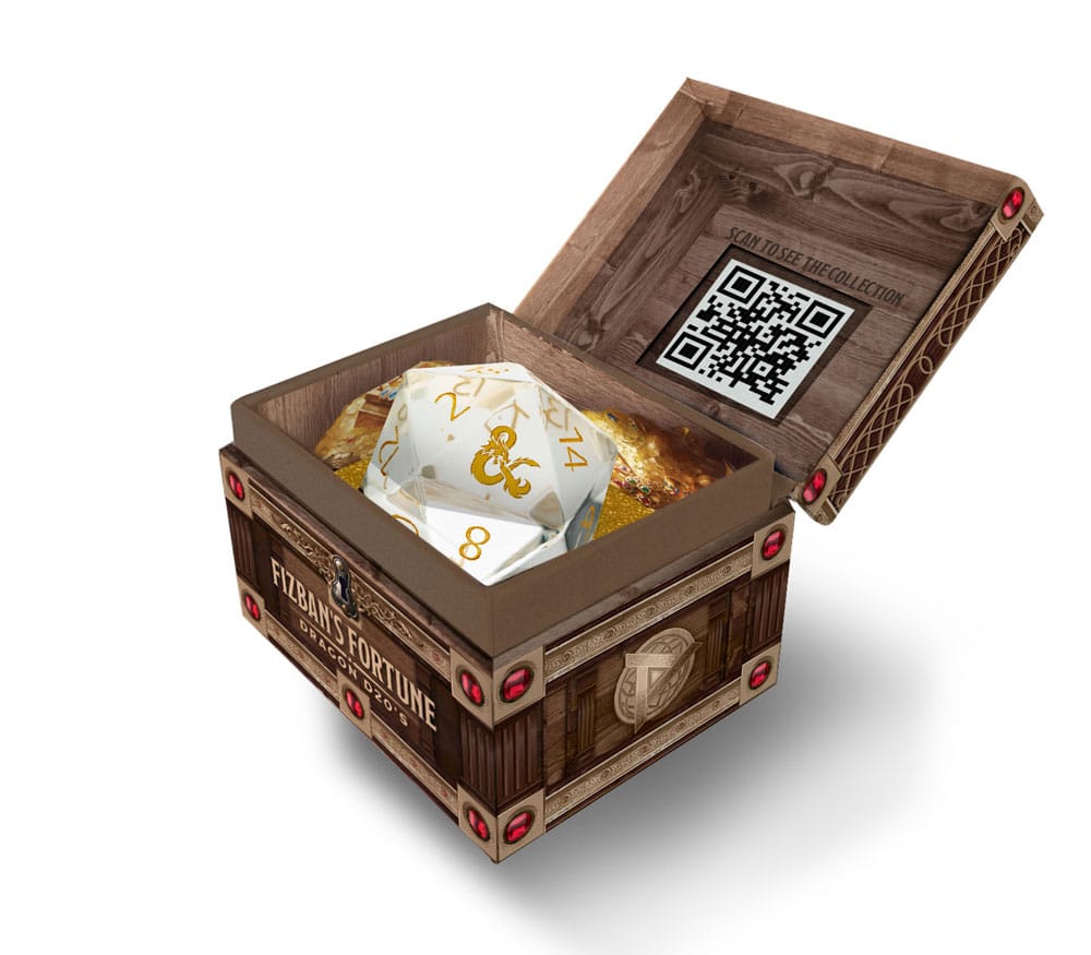 Dungeons & Dragons Blind Mystery Box Dados Fizban's Treasure d20 25 mm Frikytopia