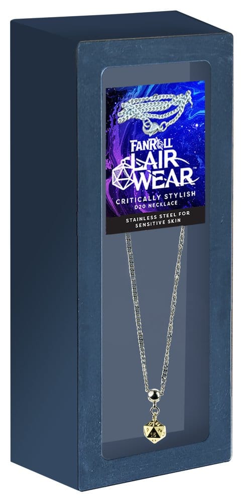 Lair Wear Caged Dice Collar D20 Gold Metal