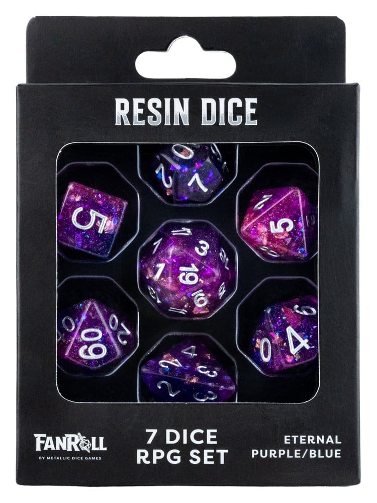 Fanroll Greatest Hits resina Pack de Dados Eternal Purple & Blue (7) Frikytopia