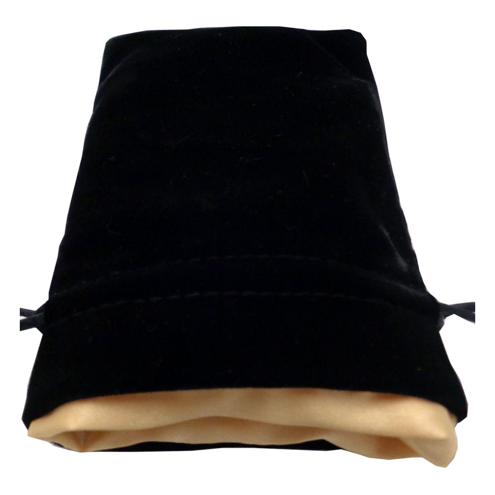 FanRoll  Bolsa para Dados Velvet Black with Gold Satin Small Frikytopia