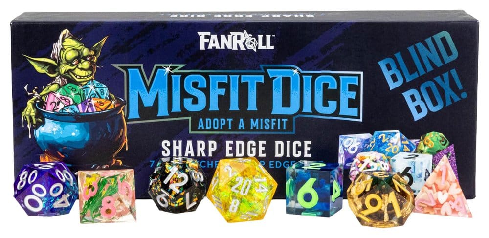 Misfit Adopt a Misfit Pack de Dados Blind Box Sharp Edge Dice Surtido (12)