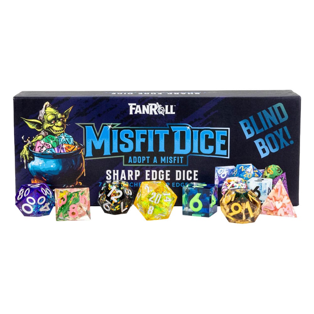 Misfit Adopt a Misfit Pack de Dados Blind Box Sharp Edge Dice Surtido (12) Frikytopia