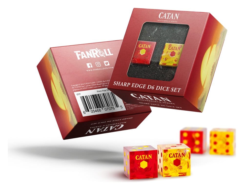 Catan Pack de Dados D6 Sharp Edge Resin&nbsp; Frikytopia