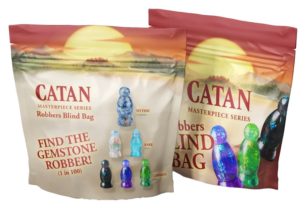 Catan Masterpiece Series mini figuras Blind Bag Resin Robber Frikytopia