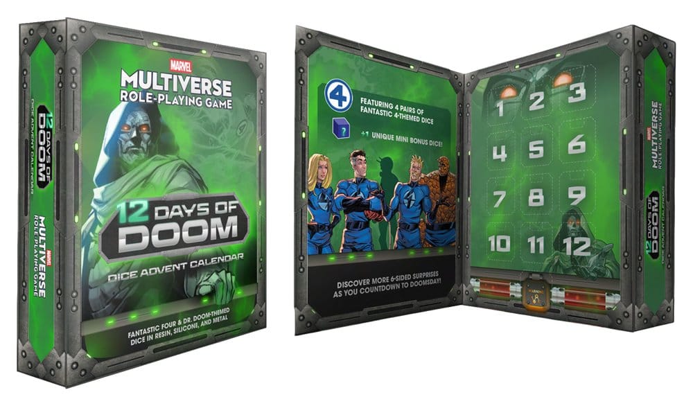 Marvel Multiverse RPG Calendario de Adviento 12 Days of Doom Dice Frikytopia