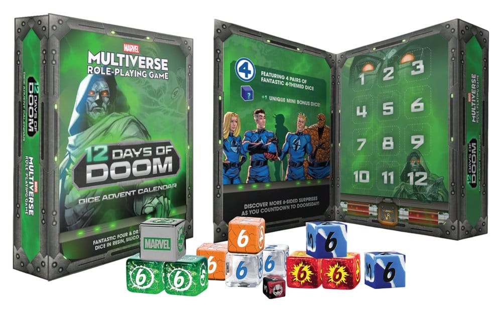 Marvel Multiverse RPG Calendario de Adviento 12 Days of Doom Dice