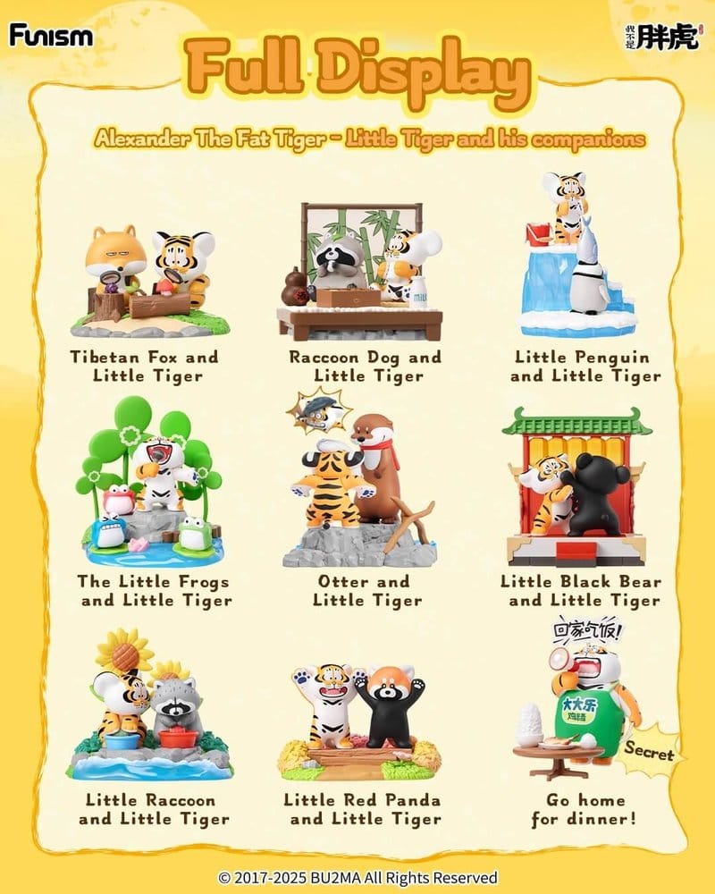Alexander The Fat TigerBlind Box Minifiguras Little Tiger and his companions Expositor (8)