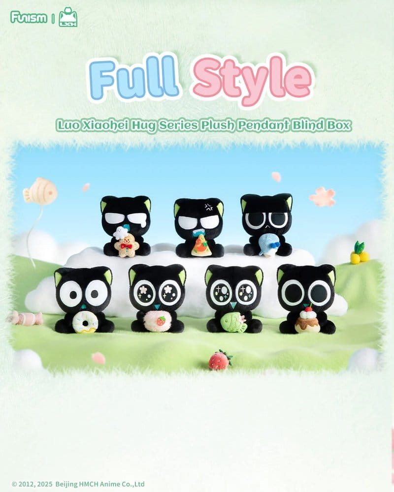 Luo Xiaohei Minifiguras Hug Plush Pendant Series 10 cm Expositor (6 )