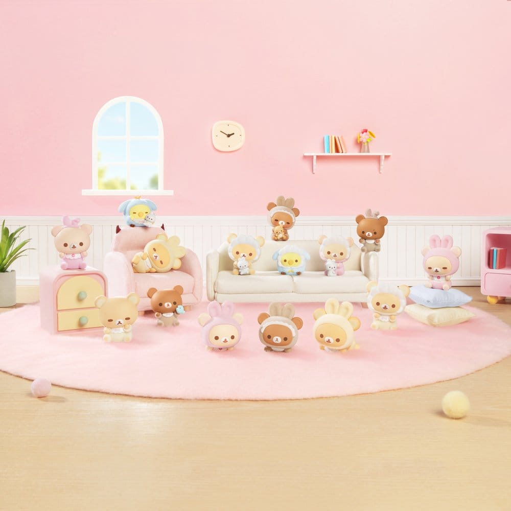 Rilakkuma Nuonuo Baby Series Blind Box Figuras Mini Cubby Face Expositor (4)