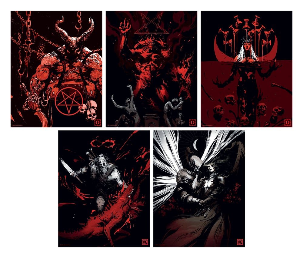 Diablo Litografia Set of Five Limited Edition 36 x 28 cm Frikytopia