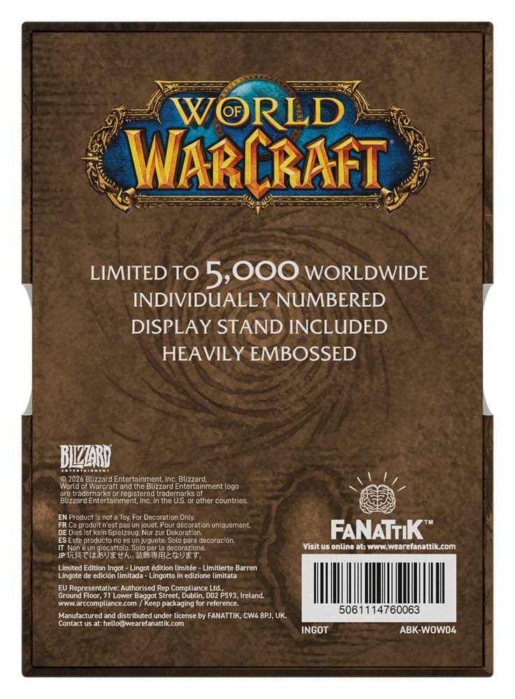 World of Warcraft Lingote Cover Limited Edition