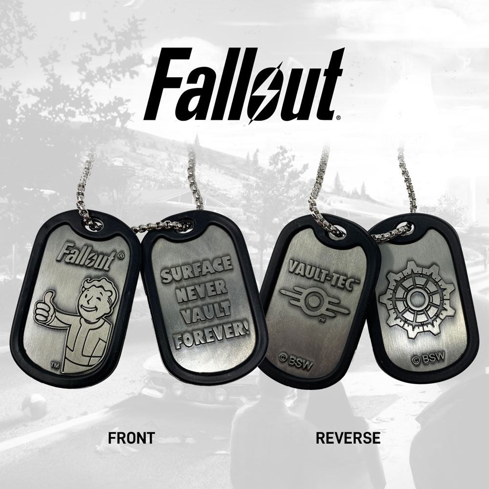 Fallout Chapas de Identificación con Collar Logo Frikytopia