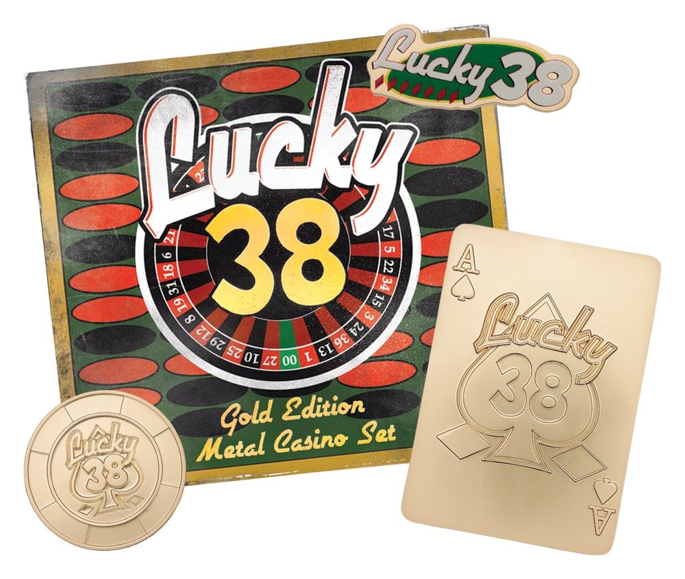 Fallout: New Vegas Réplica Lucky 38 Imitation Gold Casino Set Limited Edition Frikytopia