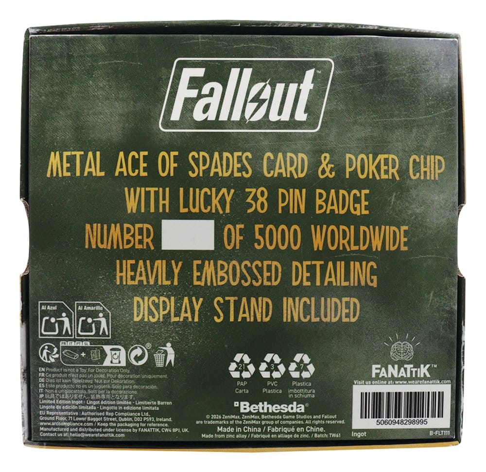 Fallout: New Vegas Réplica Lucky 38 Imitation Gold Casino Set Limited Edition
