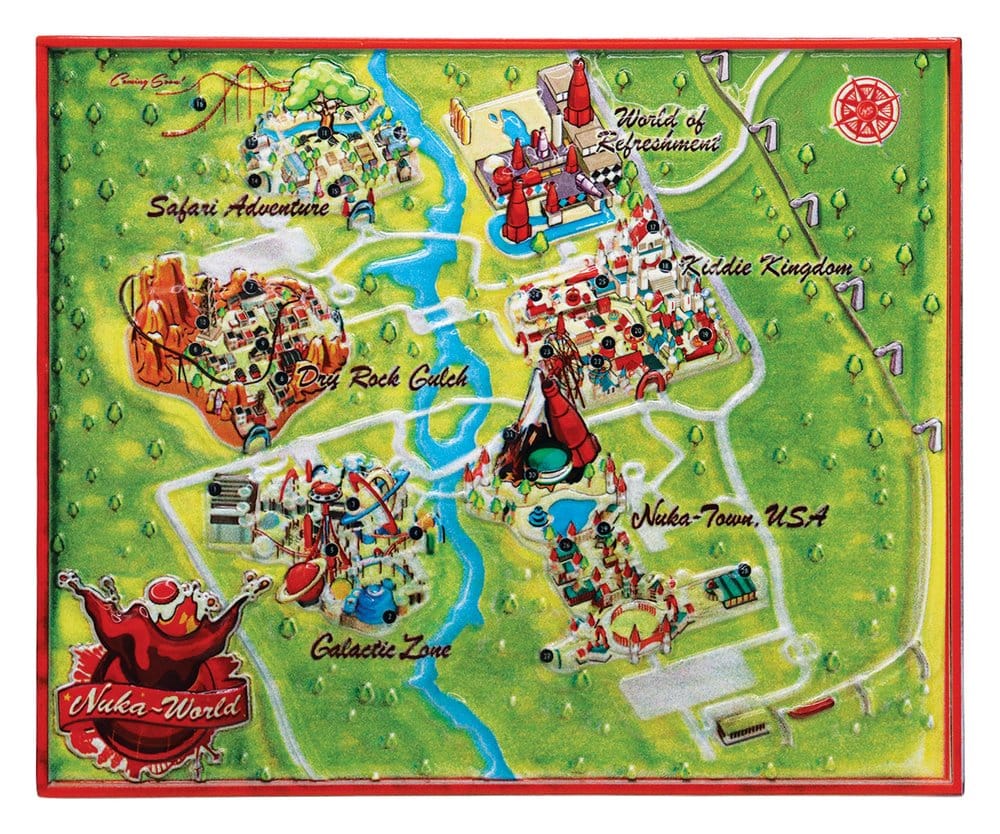 Fallout Réplica Metal Map Nuka-World Limited Edition 16 x 13 cm Frikytopia
