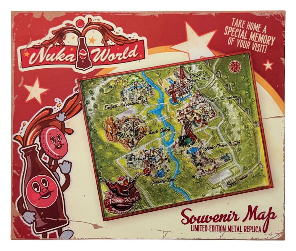 Fallout Réplica Metal Map Nuka-World Limited Edition 16 x 13 cm