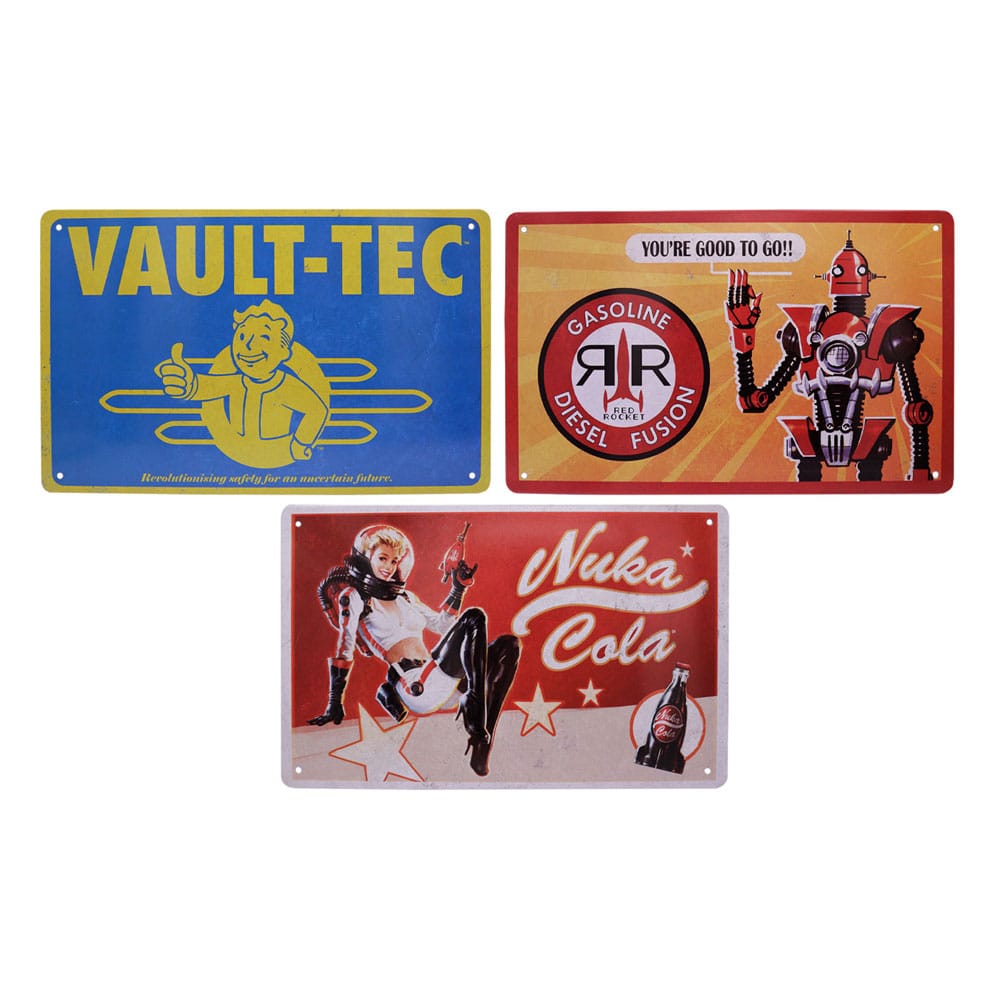 Fallout Set de 3 Placa de Chapa Brands Frikytopia