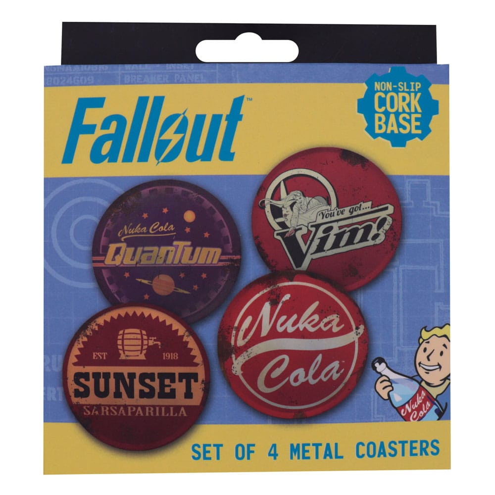 Fallout Pack de 4 Posavasos Metal Drinks