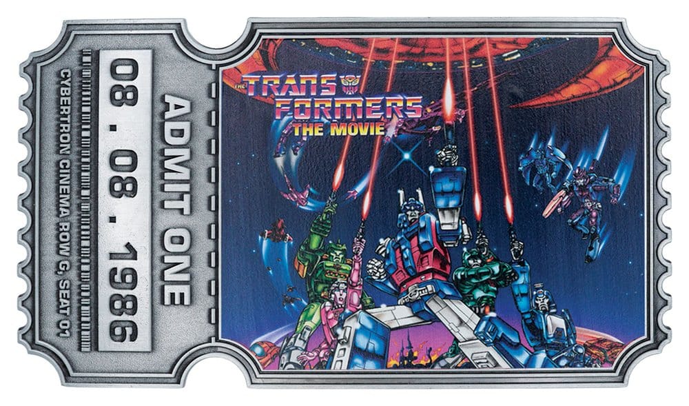 Transformers Réplica The Movie 40th Anniversary Movie Ticket Limited Edition 9 x 16 cm Frikytopia